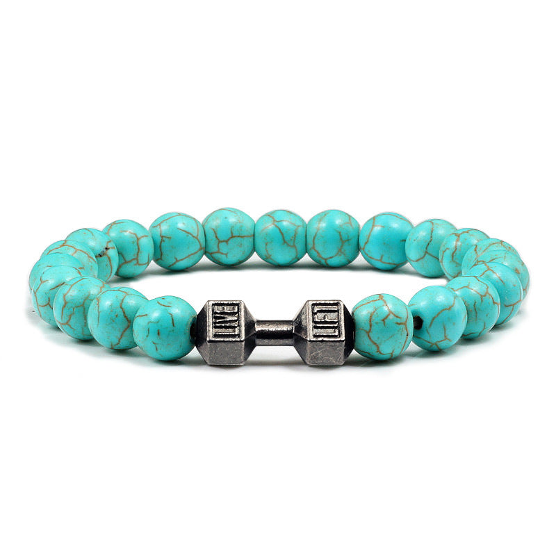 Beaded Black Frosted Stone Color Turquoise Bracelets
