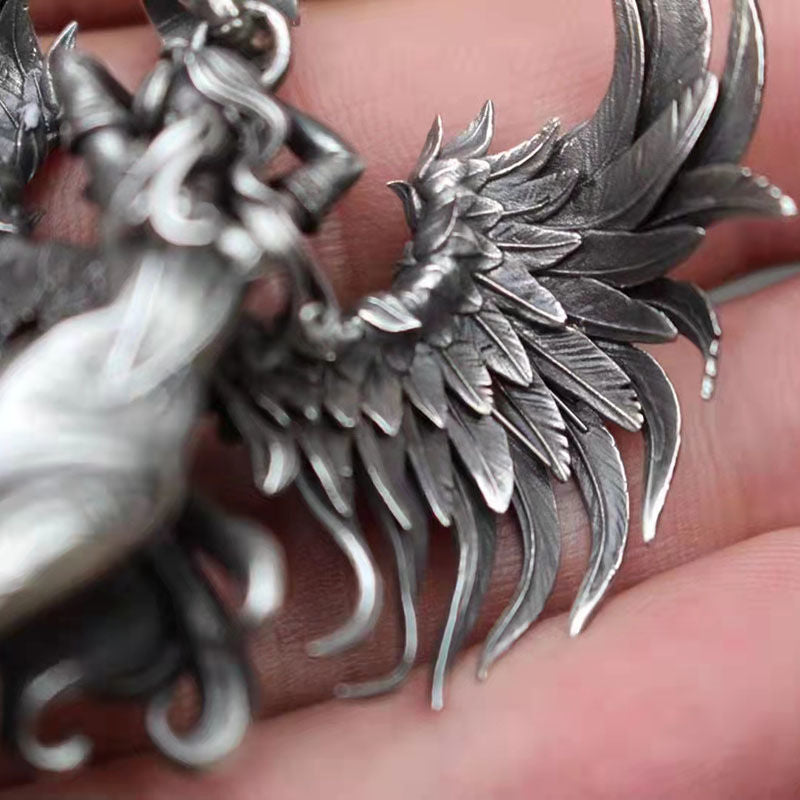 Women's & Men's Evil Spirit Angel Vintage Sier Jewelry Necklaces