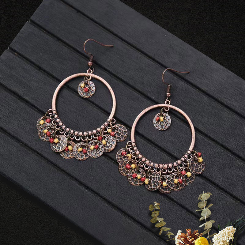 Tribe Ethnic Style Long Fringe Holiday Trip Earrings