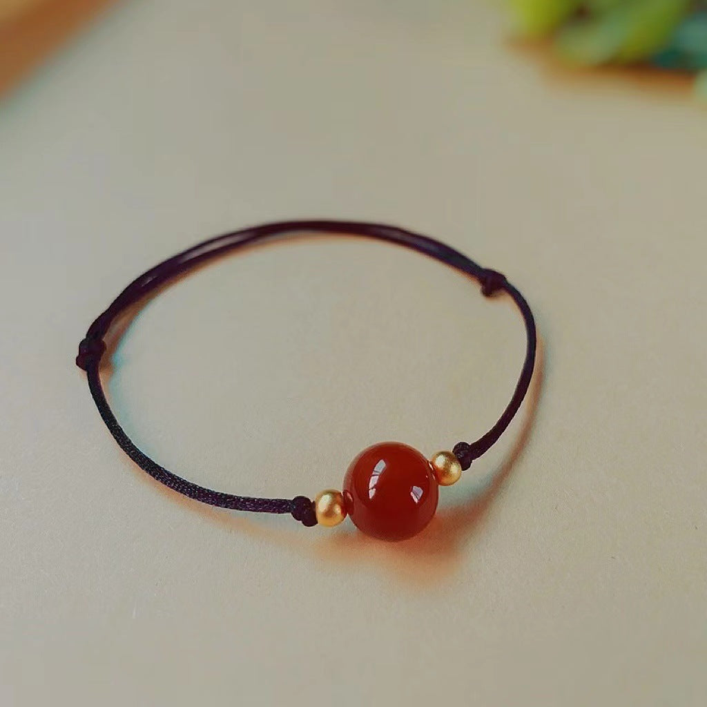 Women's Rose Plated Gold Money Bag Hand Bracelets