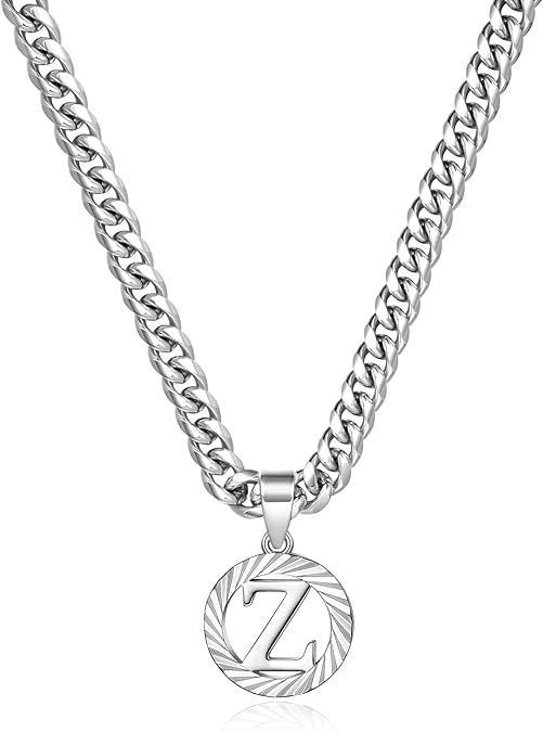Men's Style White Gold Color Cuban Link Chain Necklaces