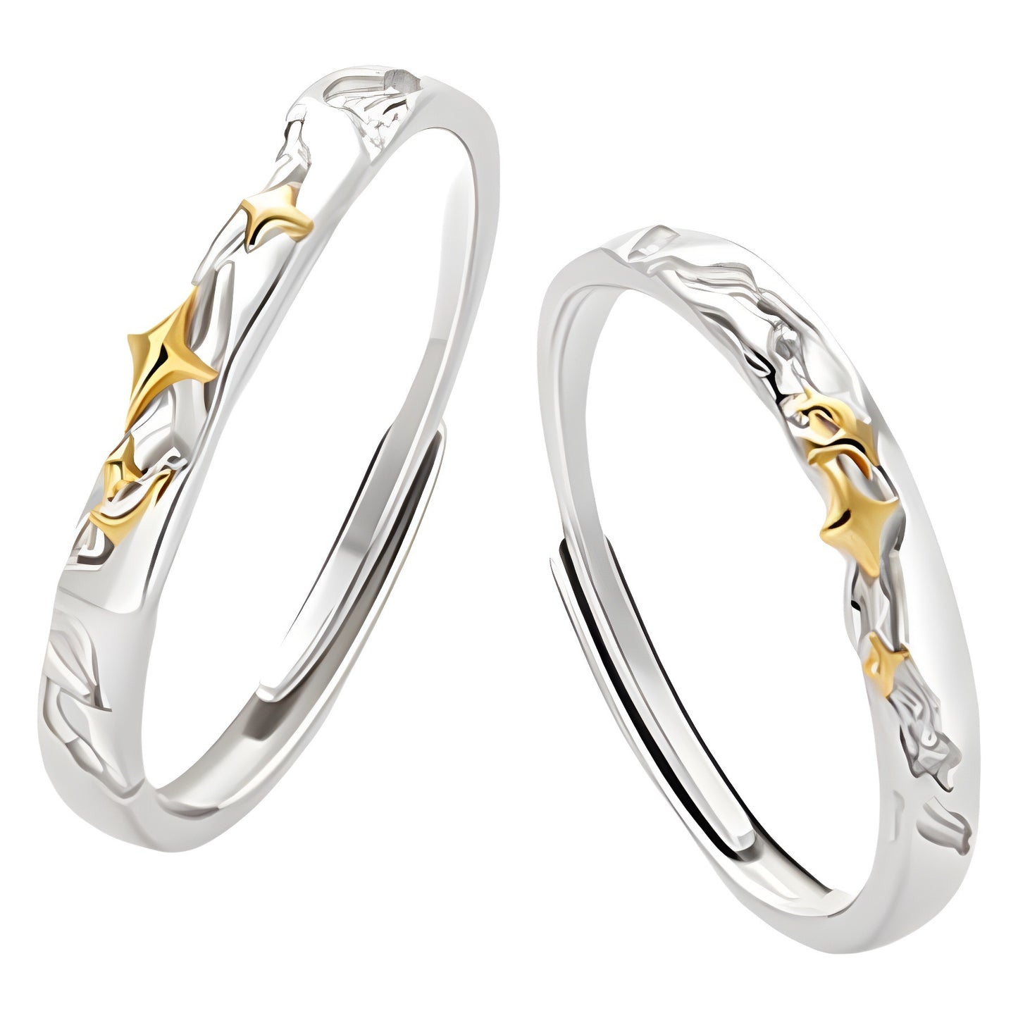Sier Star River Couple Design High-grade Rings