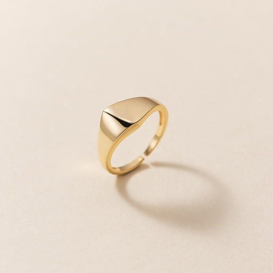 Small Tail Simple Glossy Korean Style Fresh Geometric Trimming Rings