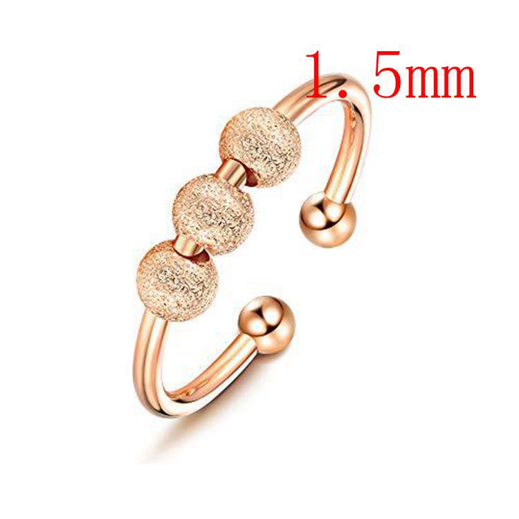 Shining Sand Beads Anxiety Personality Fashion Ornament Rotating Simple Rings