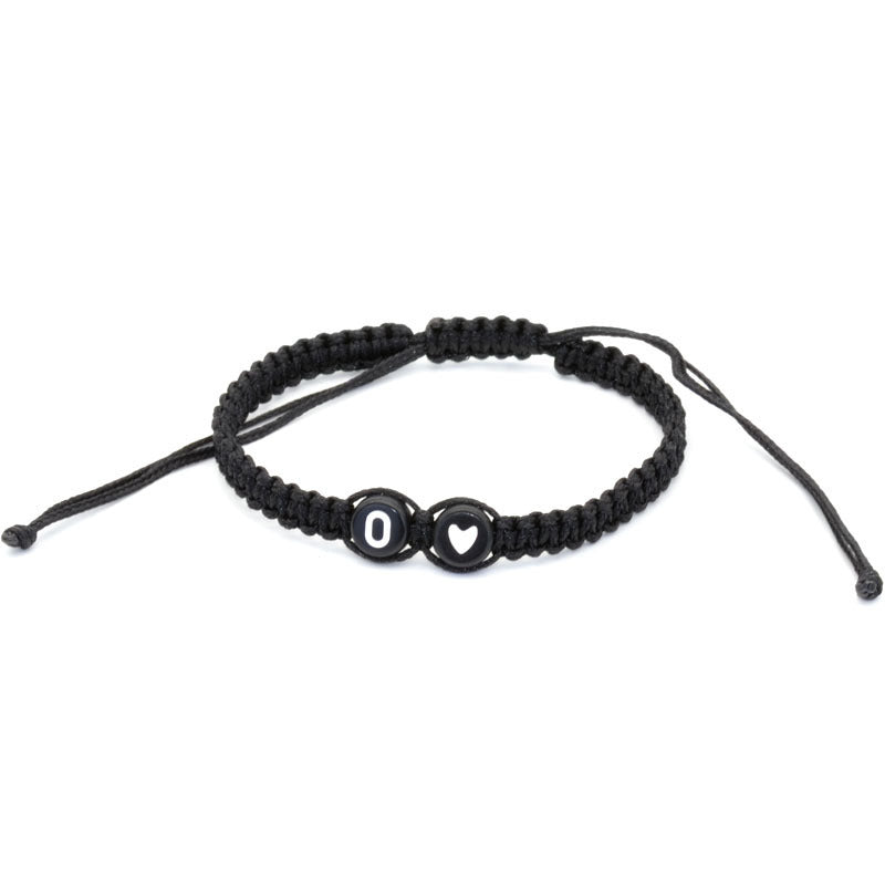 English Letters Love Heart Woven Friendship Bracelets