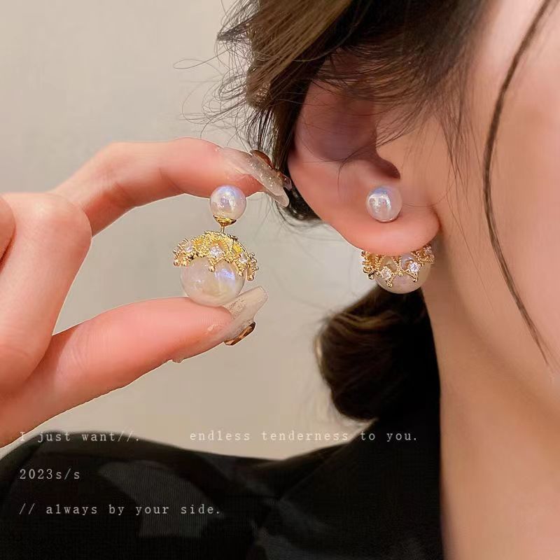 Sier Needle Simple Exquisite Square Zircon Light Luxury High-grade Earrings