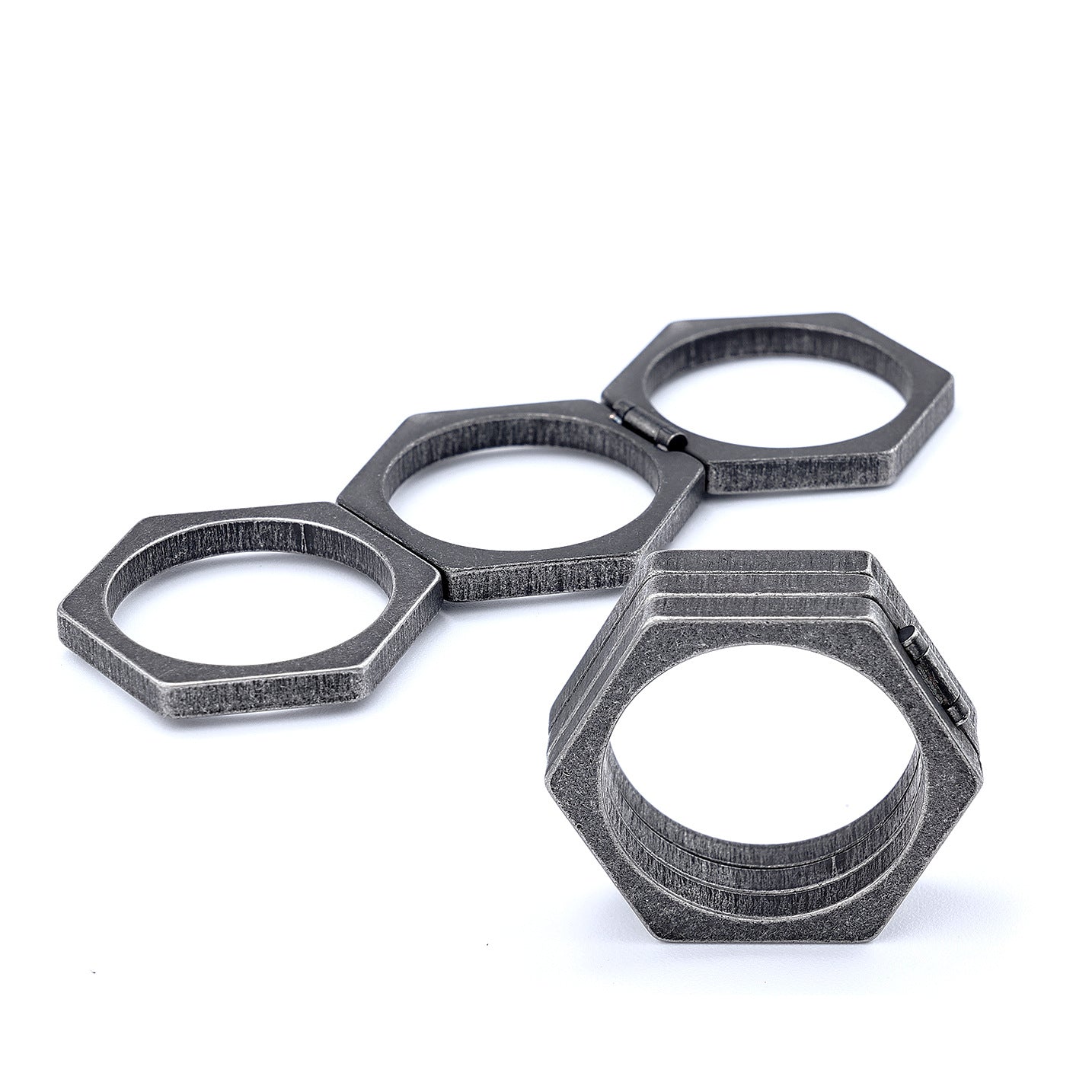 Men's Retro Titanium Steel Brass Knuckle Personality Rings