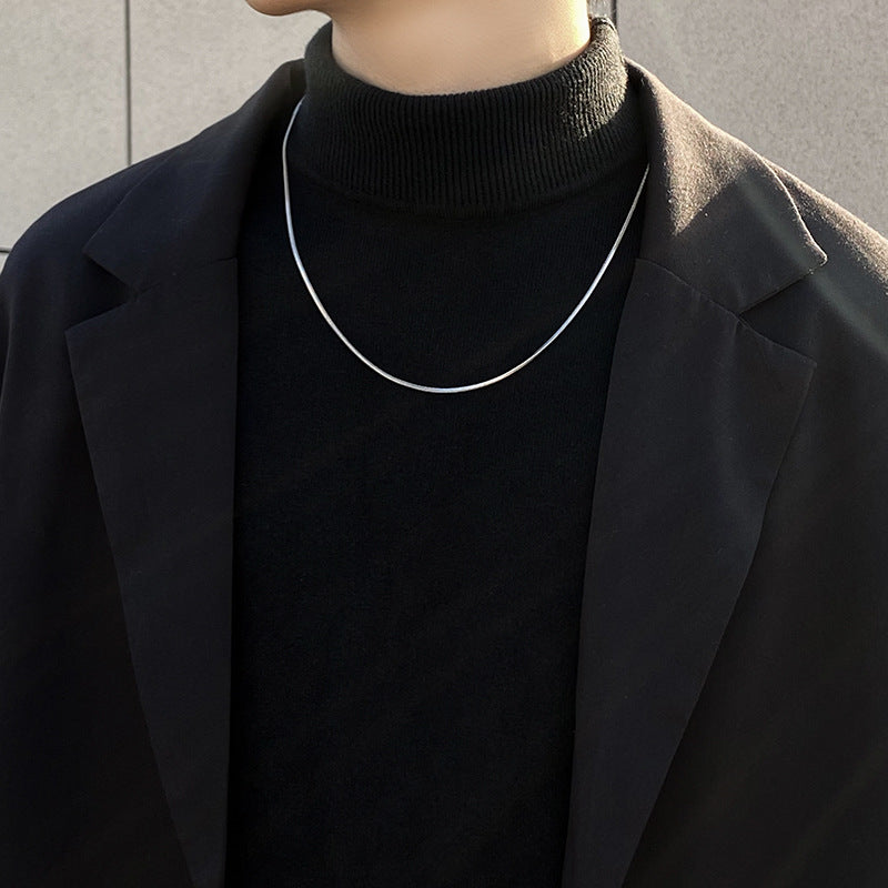 Men's Bones Chain Trendy Fashion Fine Plain Necklaces