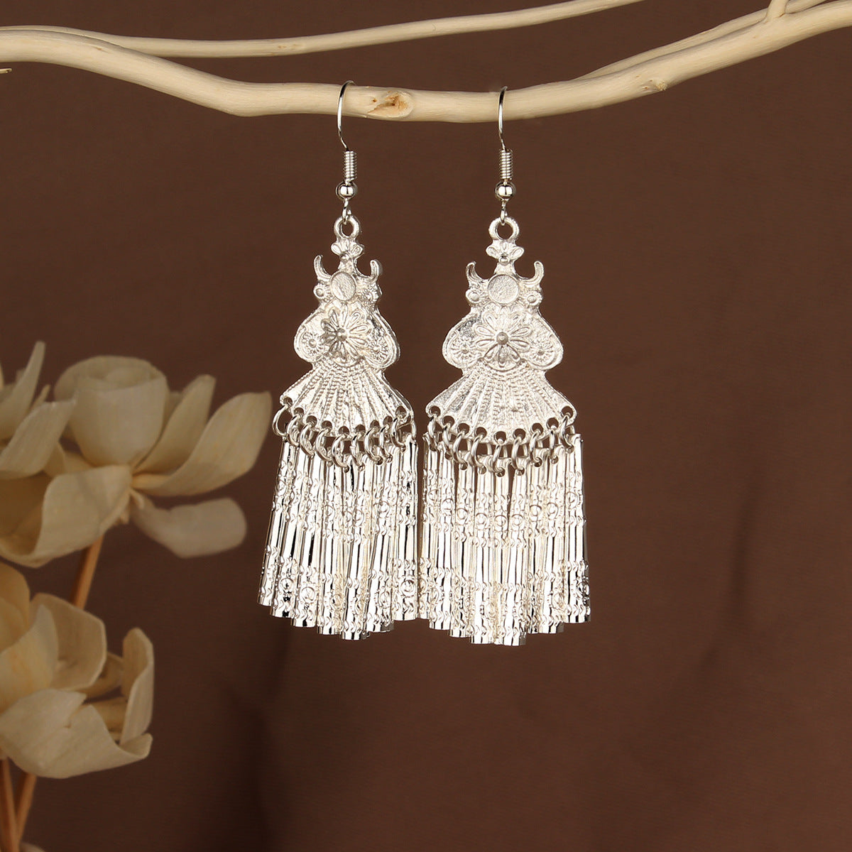 Chinese Style Retro National Miao Sier Earrings