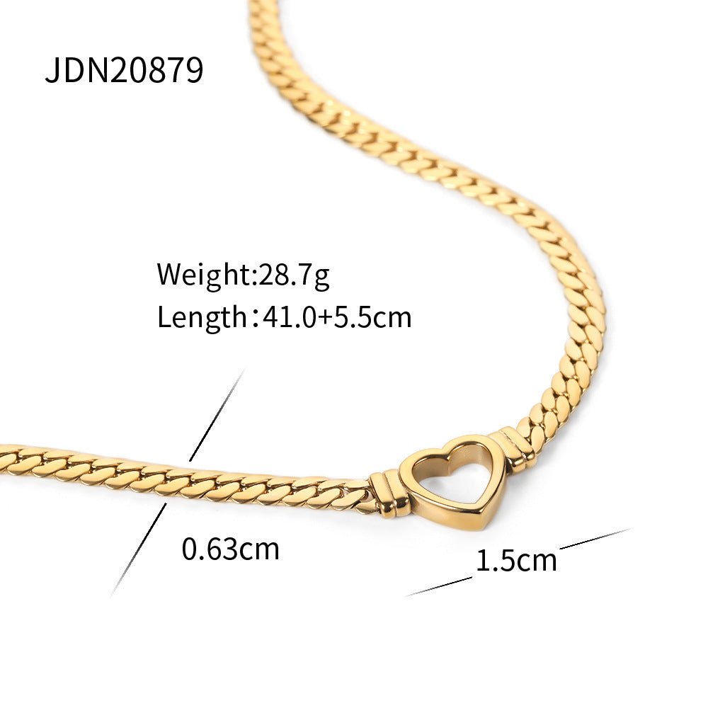 Hip Hop Gold Flat Cuban Link Chain Necklaces