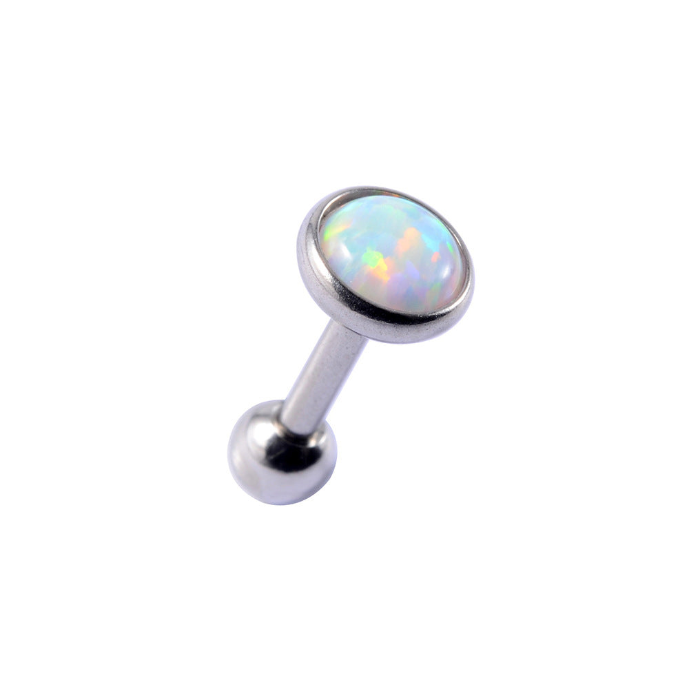 Steel Opal Puncture Fire Color Australian Earrings