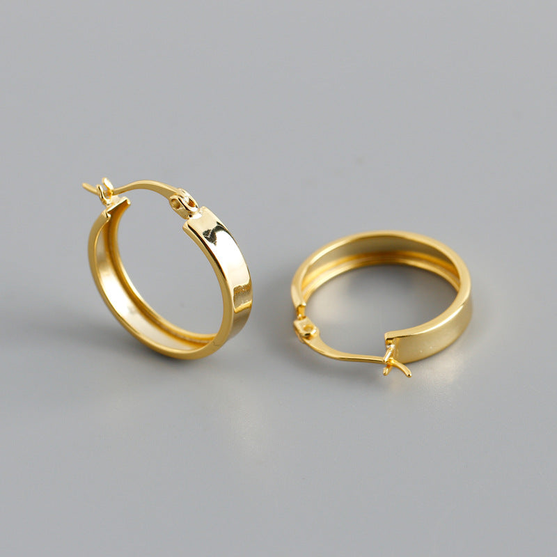 Women's Flat Simple Golden Personality Fashion More Earrings