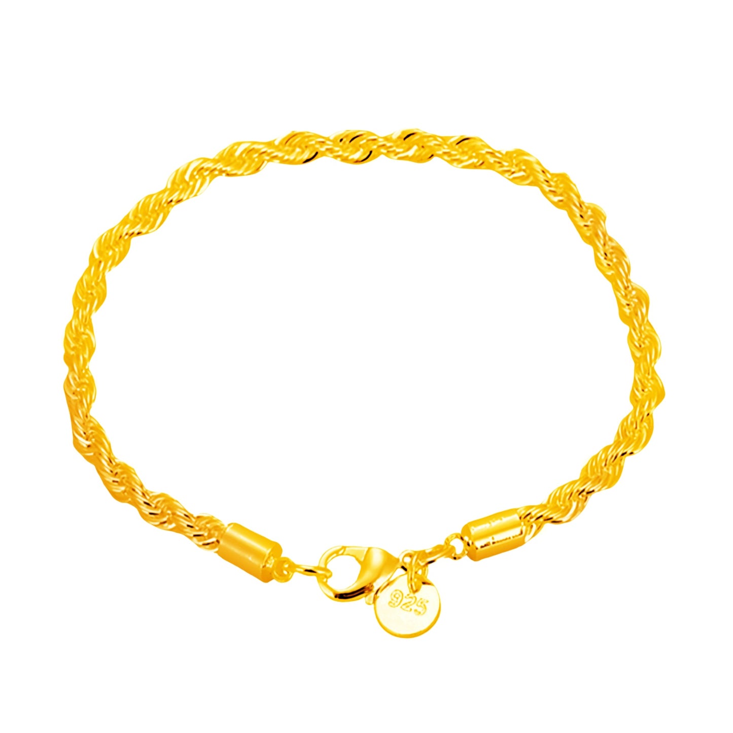 Women's & Men's Elegant Sier Hemp Rope Ornament Flash Bracelets