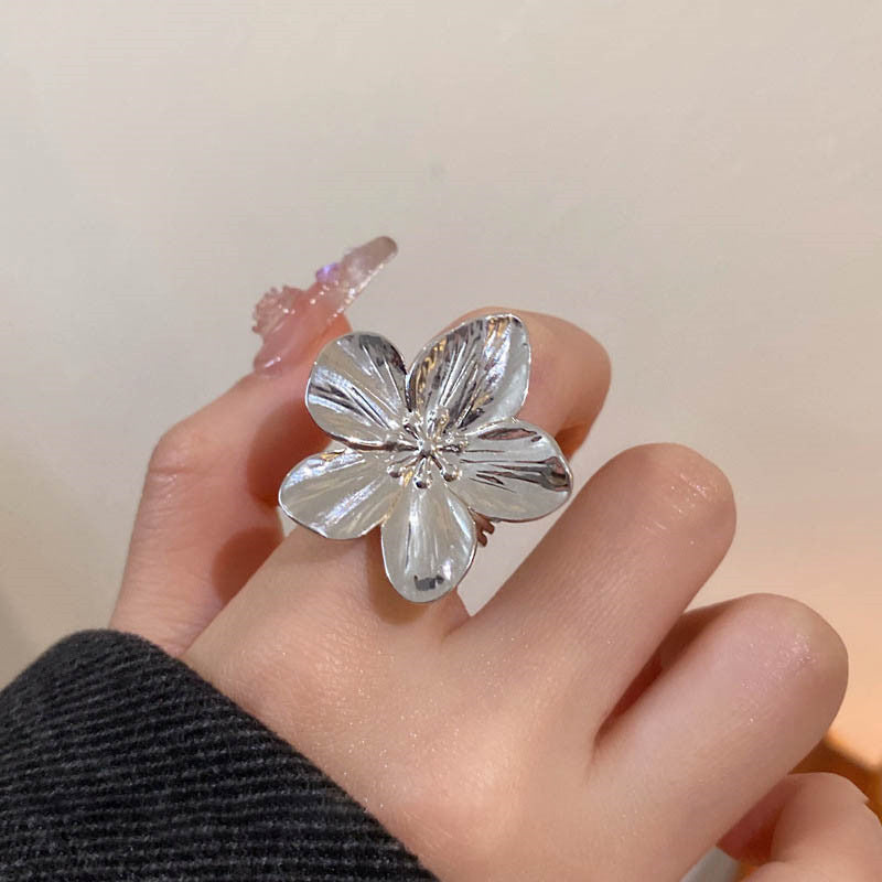 Flower Open Personalized Fashionable Jewelry Niche Exaggerated Rings