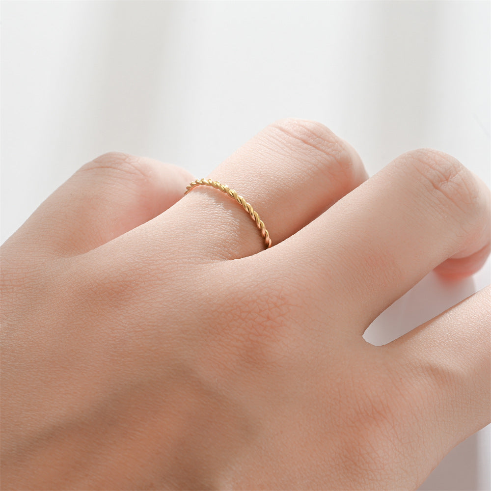 Women's Fashion Extremely Fine Hemp Rope Winding Rings