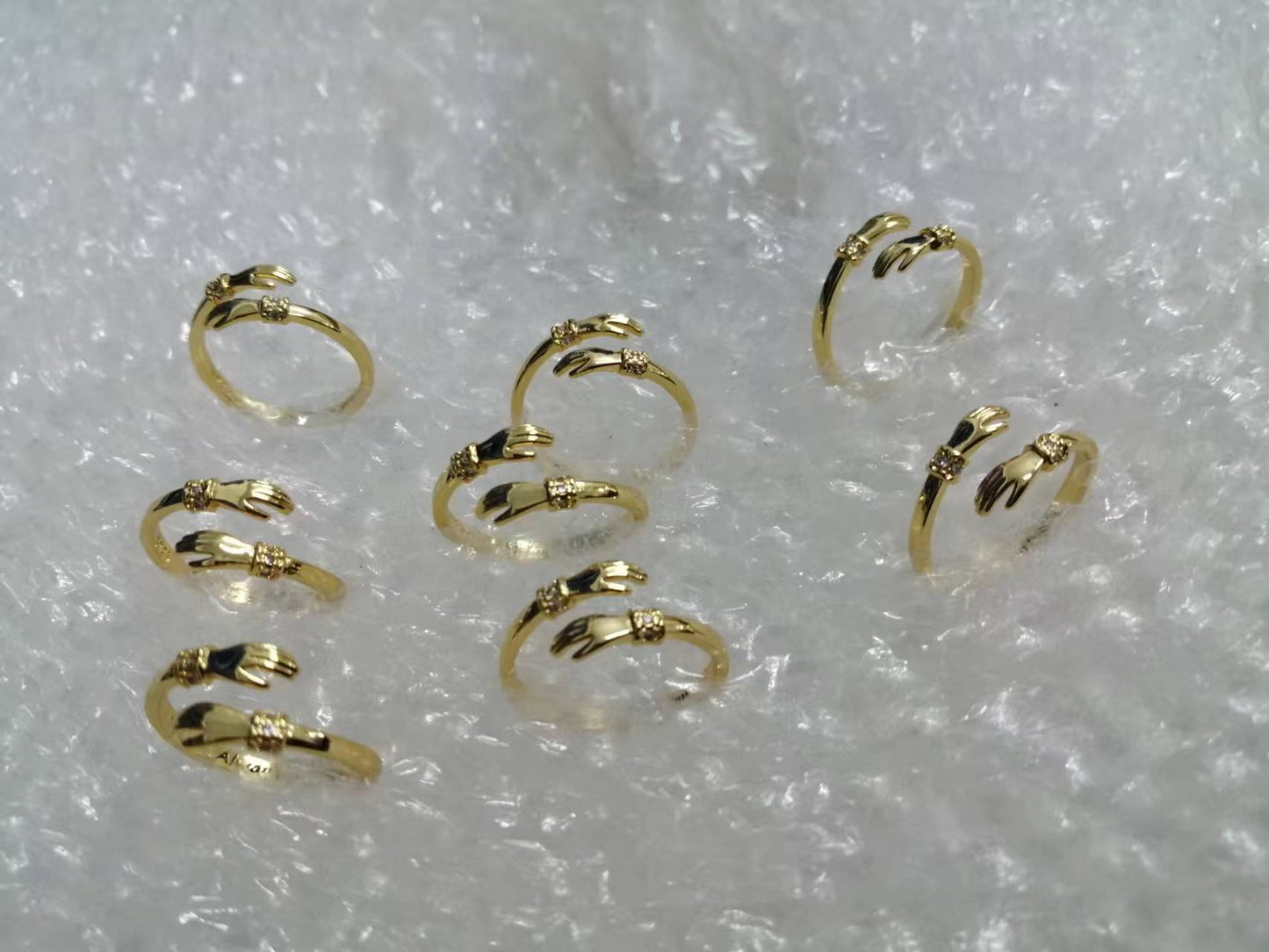 Hug Female Creative Love Opening Adjustable Warm Rings
