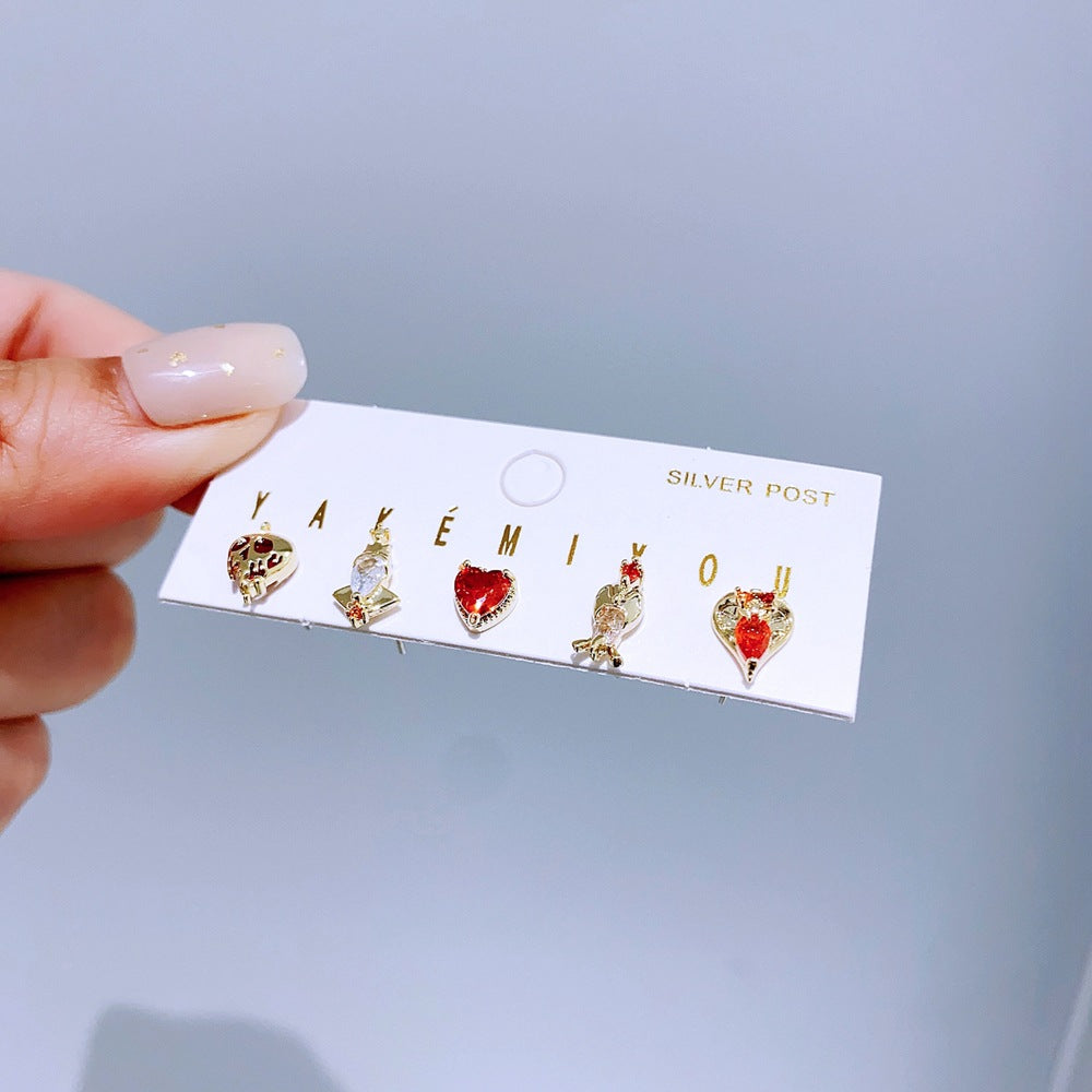 Zircon Set Fairy Tale Movie Villain Earrings