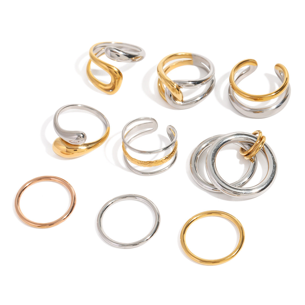 Steel Contrast Color Advanced Sense Titanium Rings