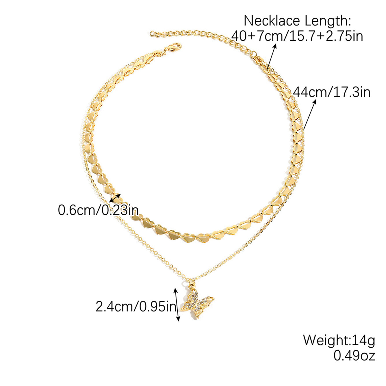 Durable Heart-shaped Thanksgiving Ornament Three-dimensional Love Necklaces
