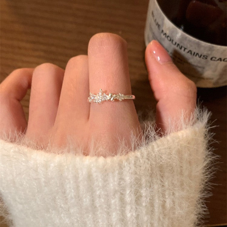 Female Simple Open Light Luxury Minority Rings