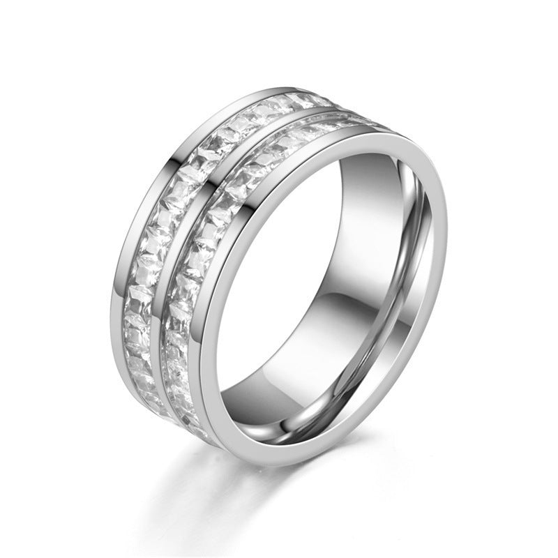 Men's Rotating Decompression Cross Titanium Steel Stainless Rings