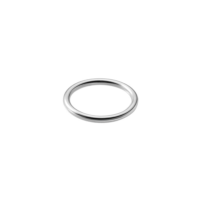 Women's & Men's Pure Sier Simple Design Minimalist Style Rings