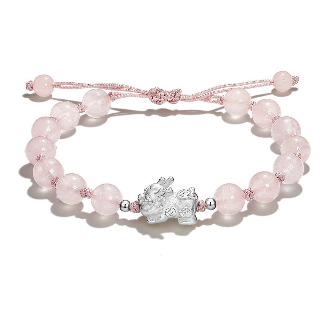 Gold Beast Braid Rope Obsidian Couple Bracelets