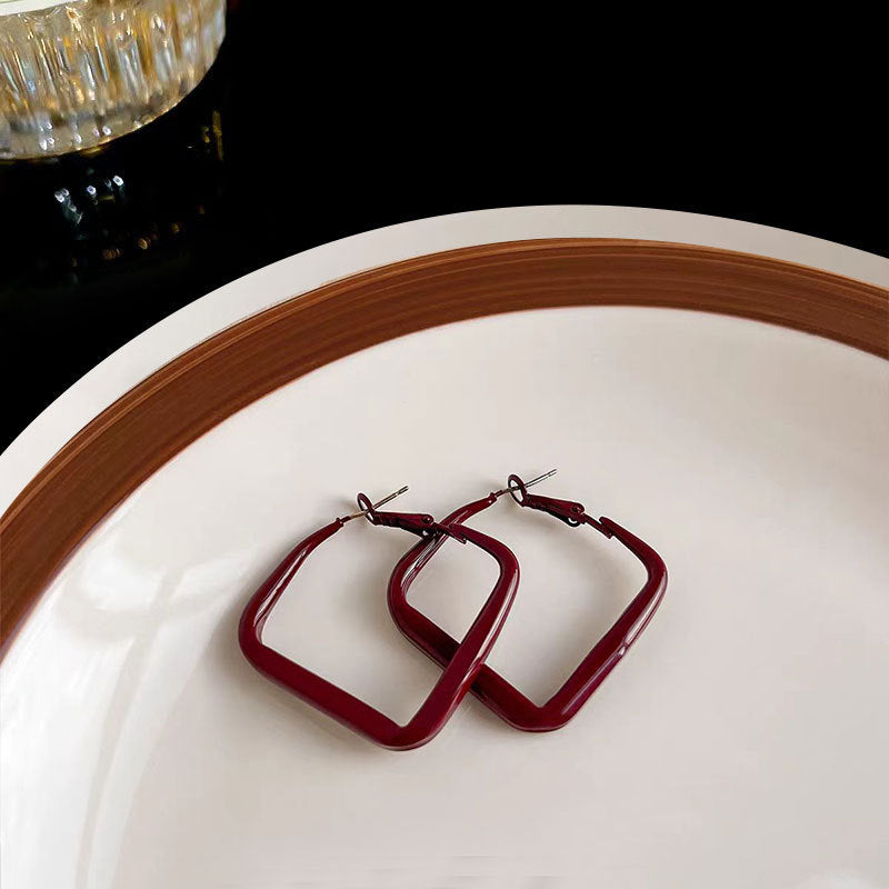 Sense Exaggerated Sier Pin Ear Female Rings