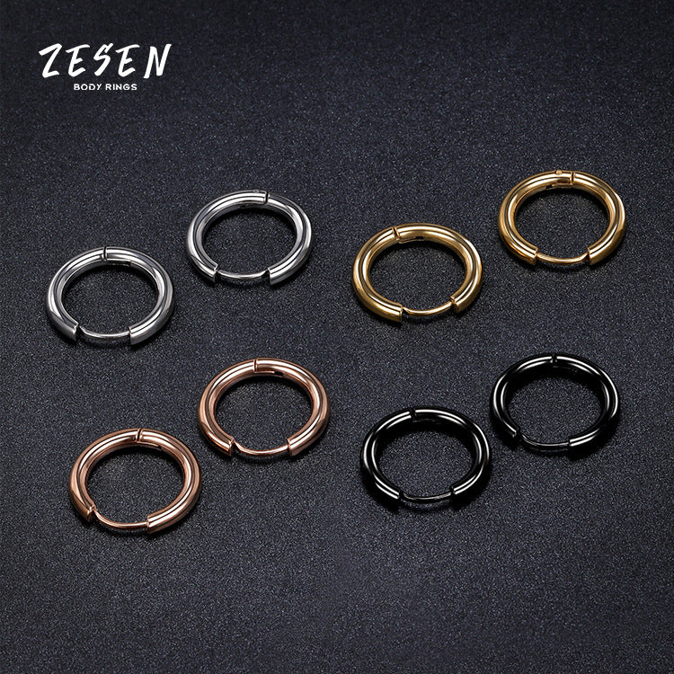 Machine Cast Stainless Steel Titanium Ear Earrings