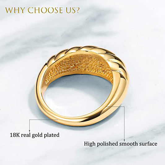 Star Twist Thread Horn Bread Creative Rings