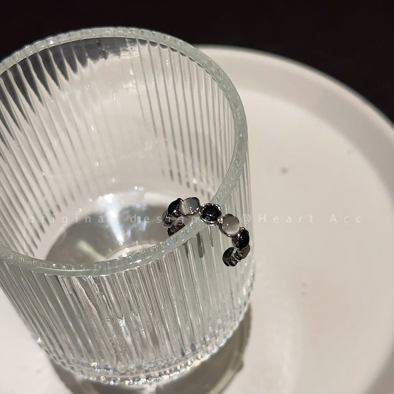 Opal Female Fashion Personality Couple Index Rings