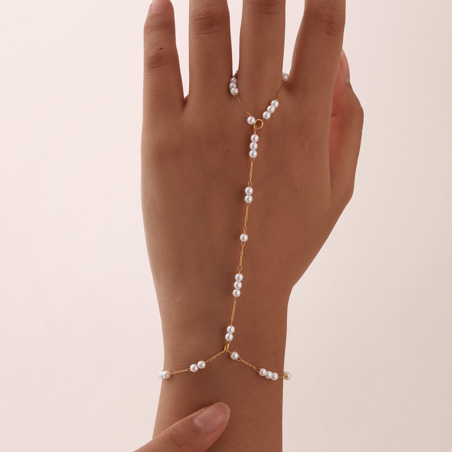 Women's Stainless Steel Twin Gold-plated Color Chain Popular Bracelets