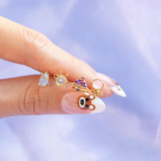 Space Element Ear Bone Alien Screw Earrings