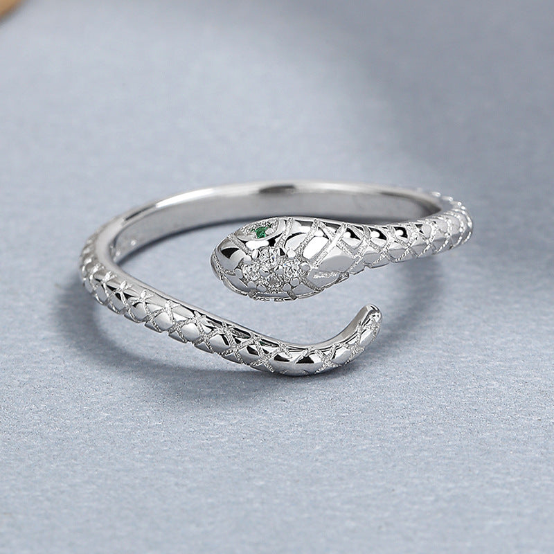 Sterling Sier Snake Female Fashion Unique Rings