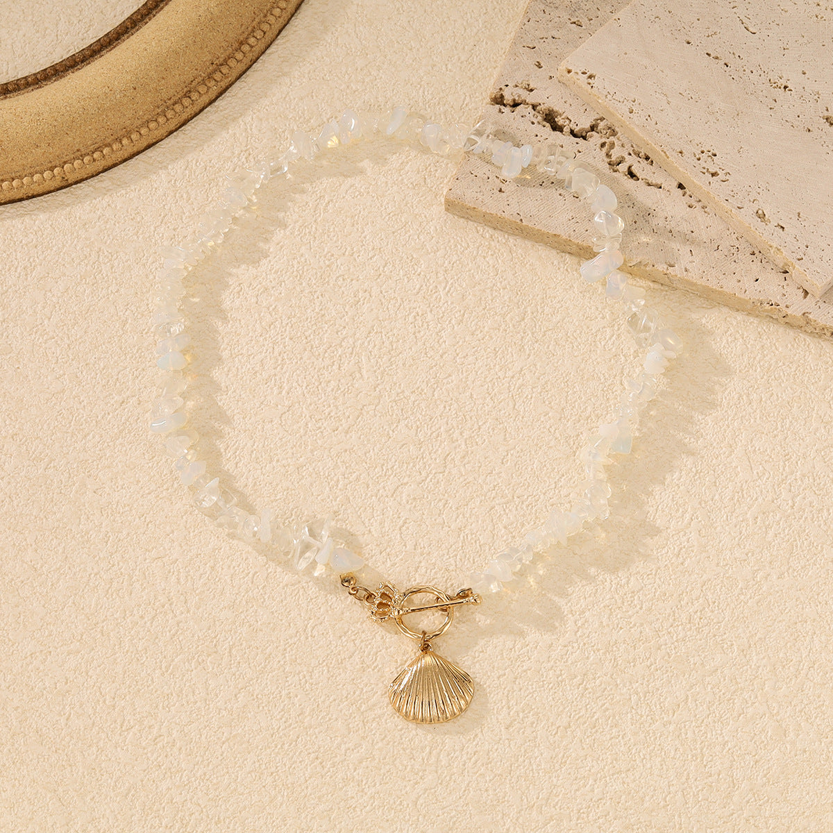 Marine Shell Natural Gravel Fashion Unique Design Necklaces