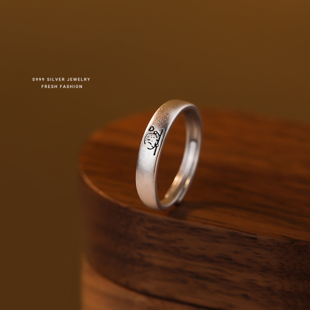 Sterling Sier Cute Refreshing Pure Simple Rings