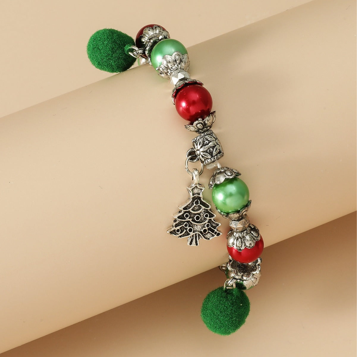 Jewelry Colorful Crystal String Beads Christmas Tree Bracelets
