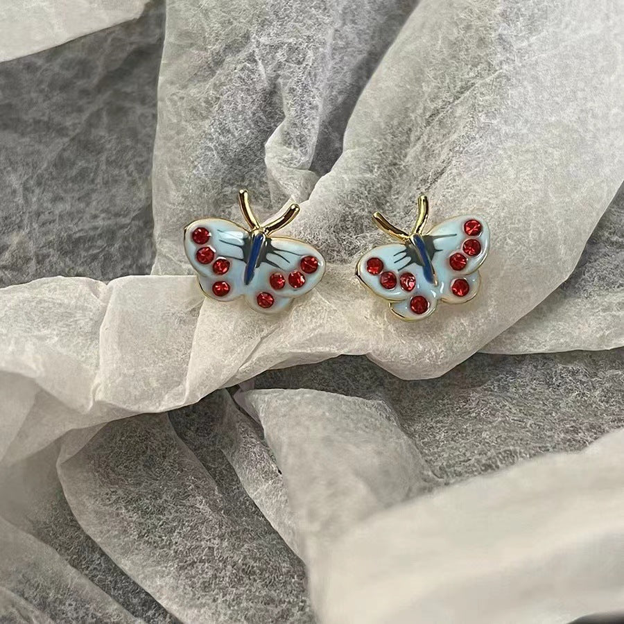 High-grade Female Niche Vintage Pearl Flower Elegant Earrings