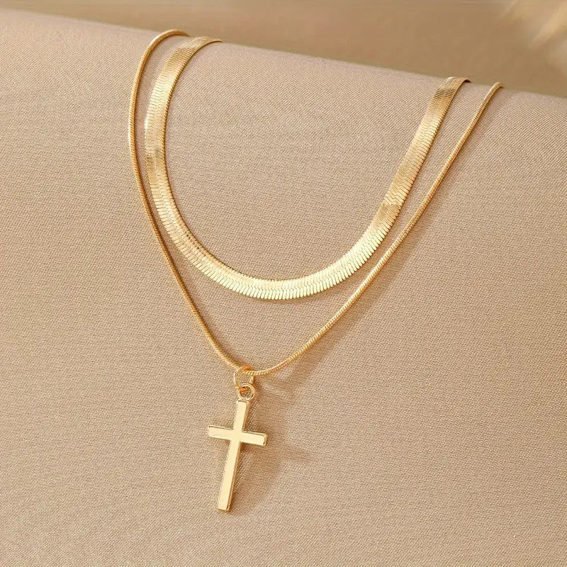Women's Snake Bones Chain Cross Fashion Like Necklaces