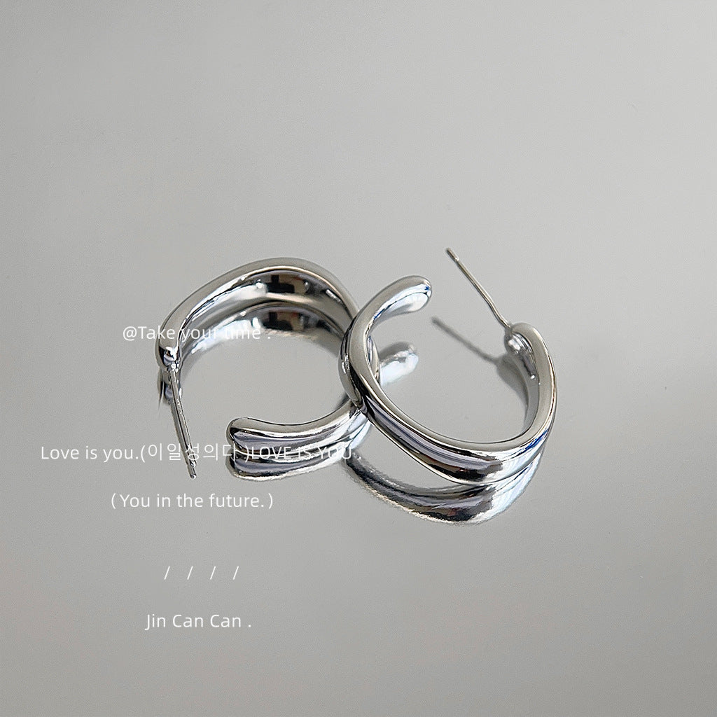 Women's Minimalist Geometric Simple Design Sense French Simplicity Earrings