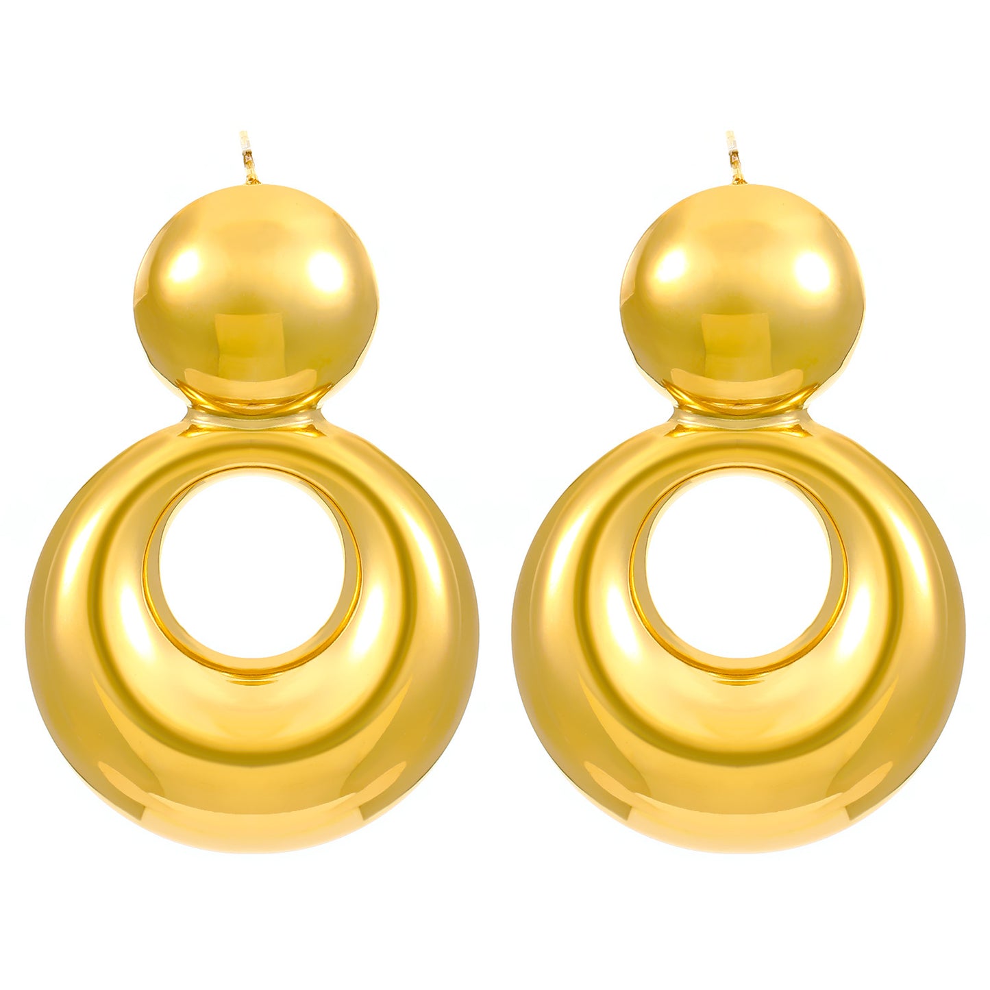 Fashion Gold Stainless Steel Ear Vintage Earrings