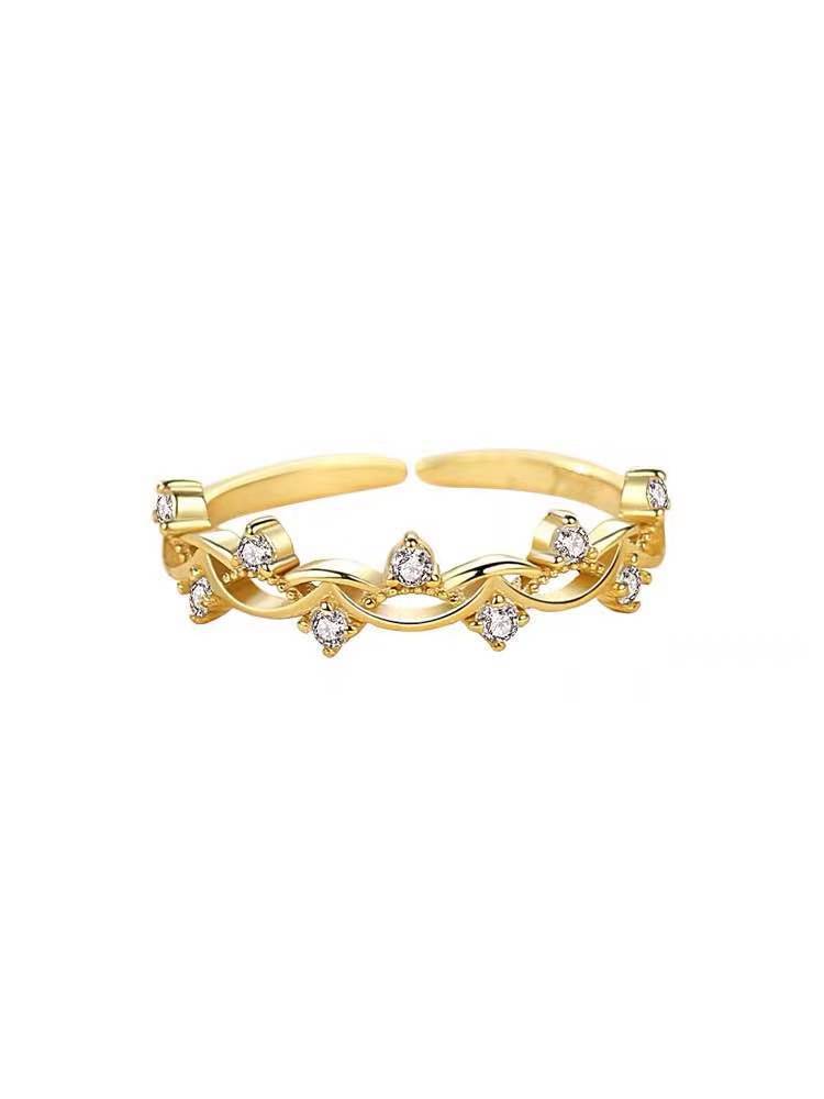 Interwoven Vine Light Luxury Female Index Rings