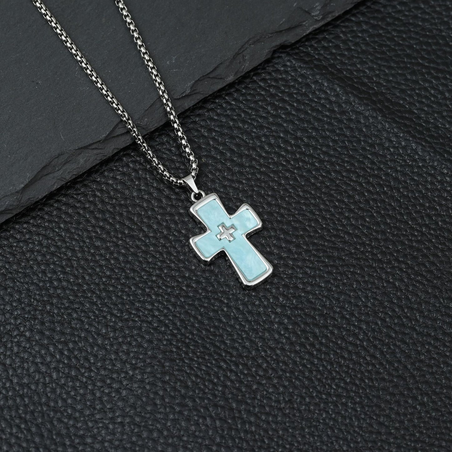 Double Cross Blade Chain Female Autumn Necklaces