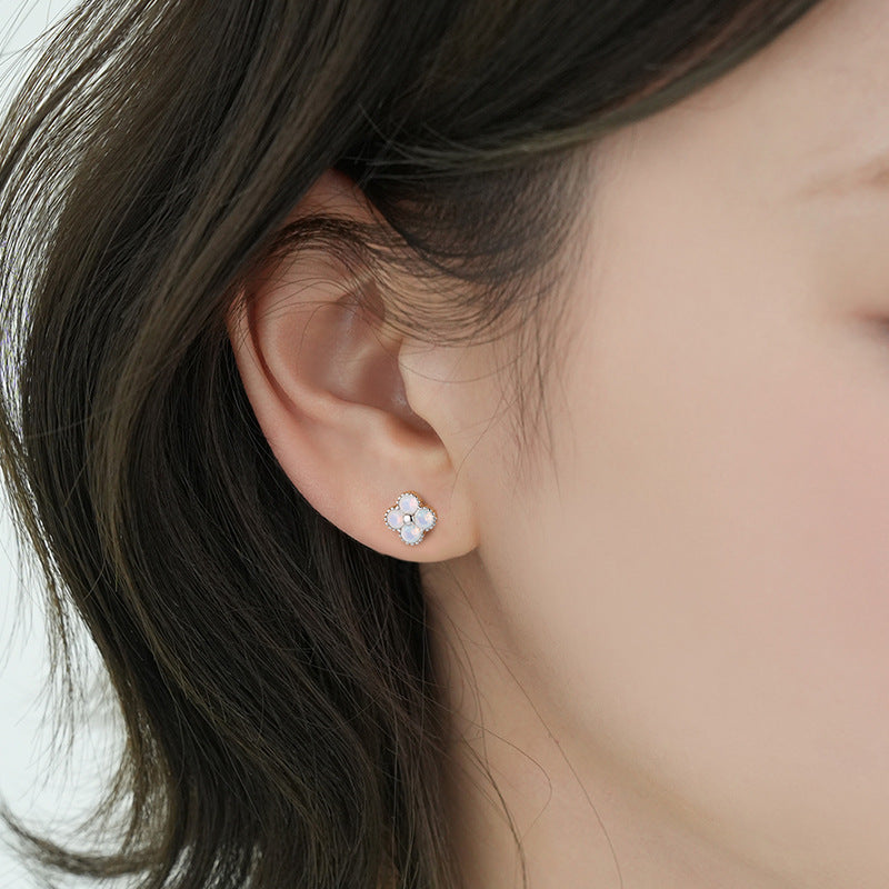 Kind Of White Fungus Bone Nail Earrings