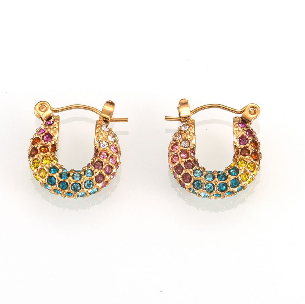 Luxury Twist Vintage Gold U-shaped Fashion Earrings