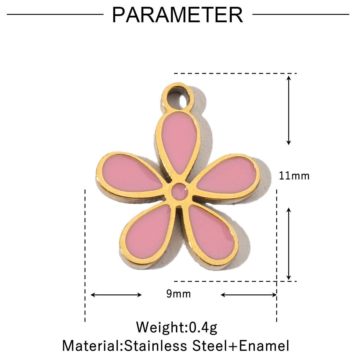 Flower Fish Colorful Oil Titanium Steel Female Angel Pendants