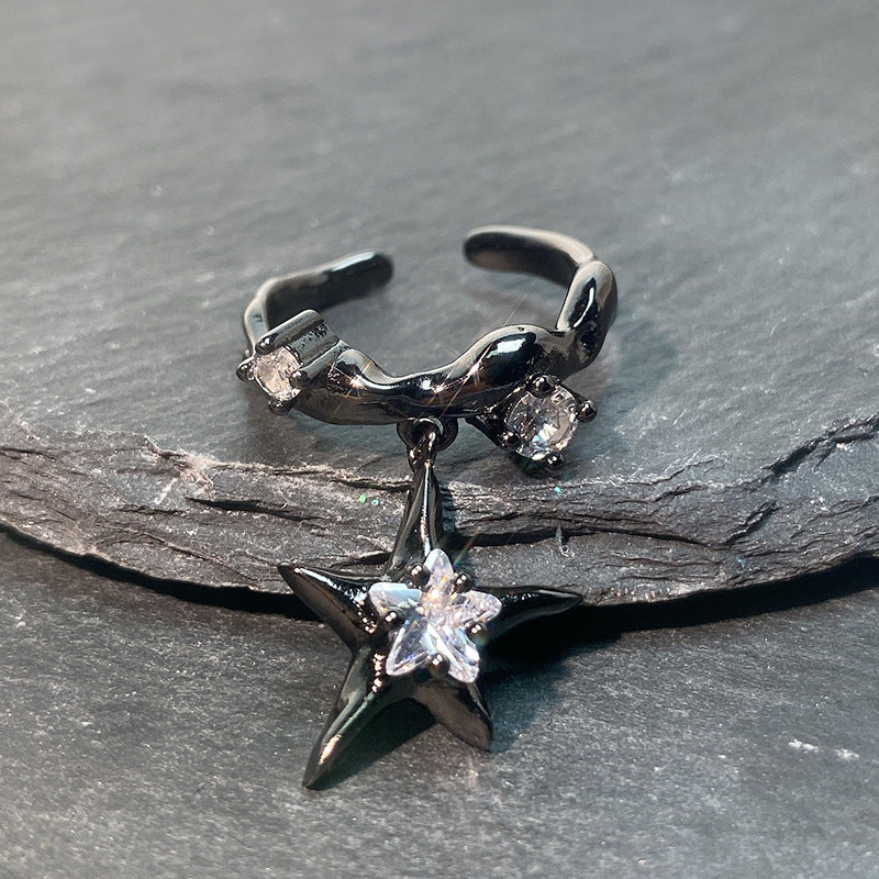 Asterism High Sense Dark Style Female Trendy Rings
