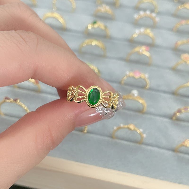 Flower Fashion Personalized Opening Adjustable Index Finger Rings