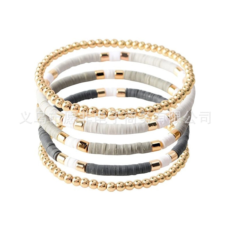 Women's Bohemian Stackable Evil Eye Polymer Clay Bracelets