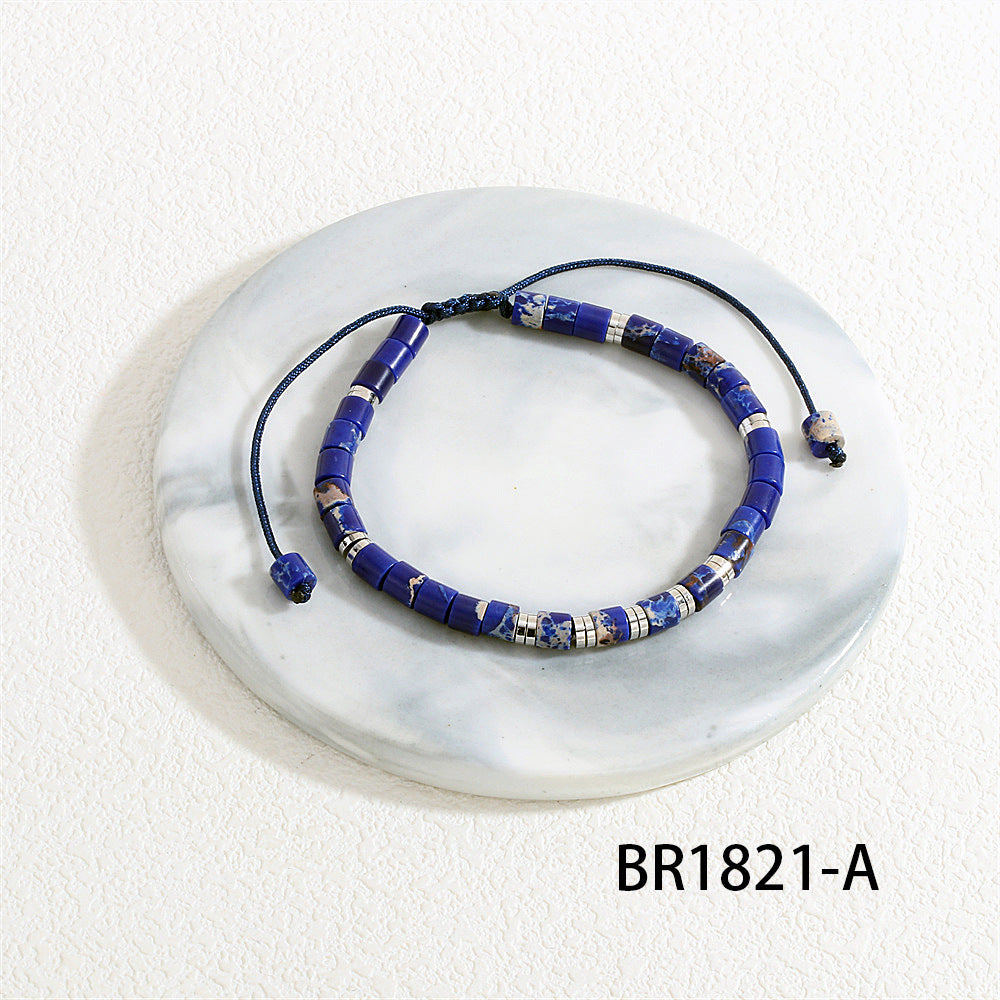 Barrel Beads Braided Rope Colorful Simple Fashion Bracelets